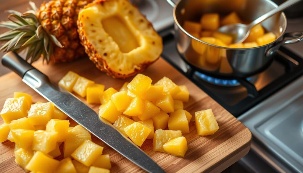 Homemade Pineapple Filling Preparation