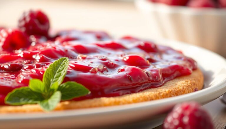 cake with raspberry filling