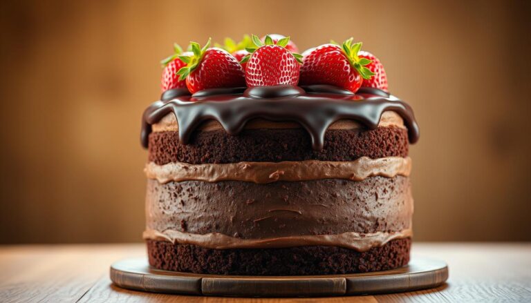 chocolate and strawberry cake